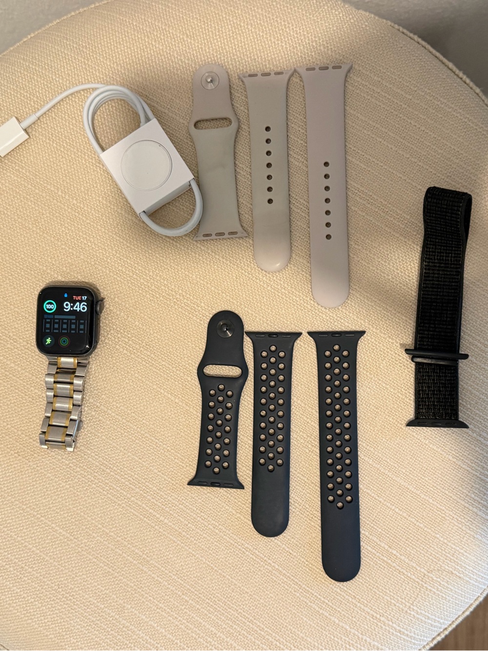 Apple Smartwatch with Charger and Multiple Bands